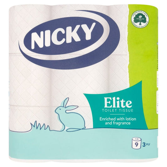 NICKY ELITE TOILET TISSUE WHITE 3PLY PAPER PACK