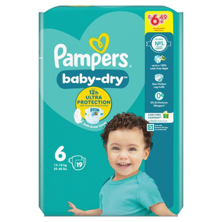 PAMPERS BABY DRY TAPED SIZE 6