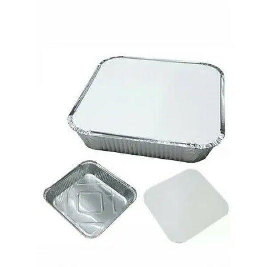 FOIL CONTAINER WITH LIDS 1600ML 9″X 9″