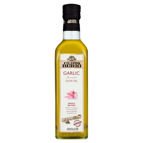 F/BERIO GARLIC FLAVOURED OLIVE OIL 6x250ML