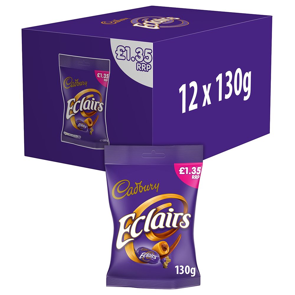 CADBURY CHOCOLATE ECLAIRS BAG 12x130G