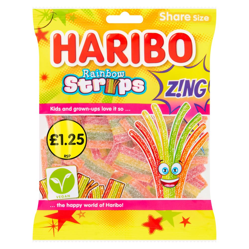 HARIBO RAINBOW STRIPS ZING 12x143G