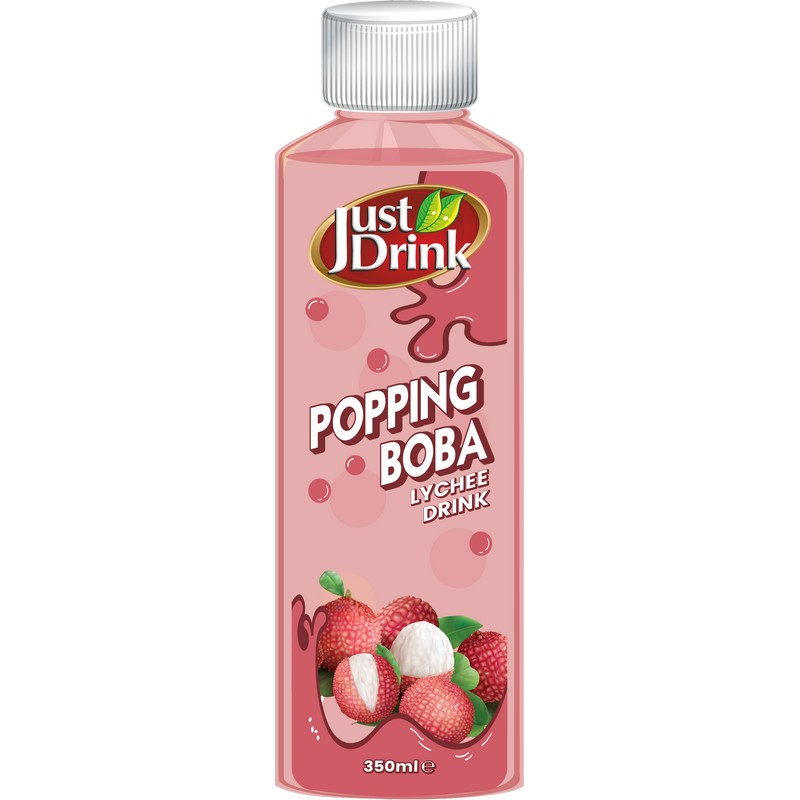 JUST DRINK POPPING BOBA LYCHEE
