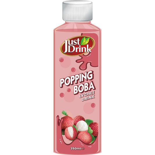 JUST DRINK POPPING BOBA LYCHEE