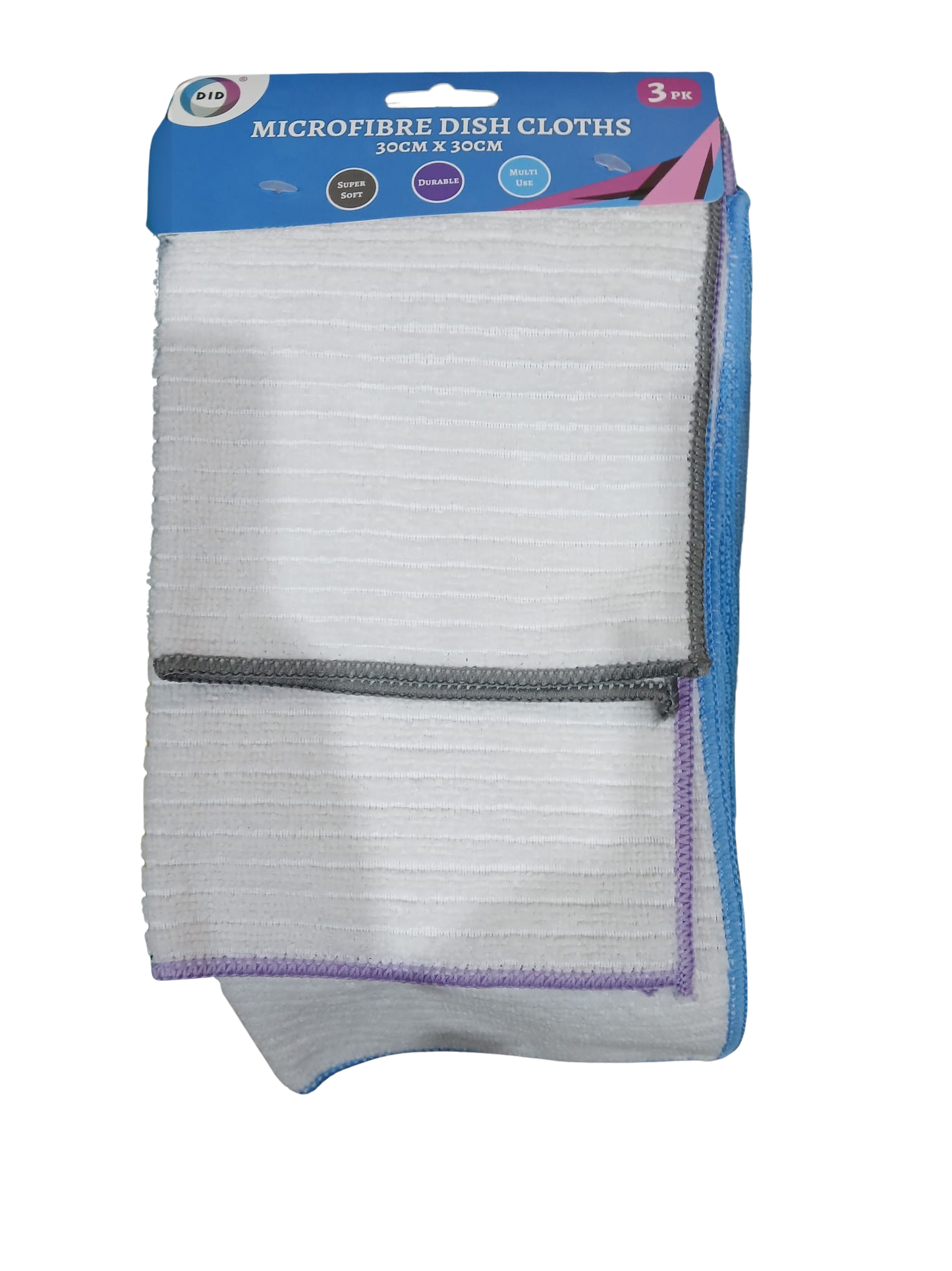 DID MICROFIBRE DISH CLOTHS 3PC