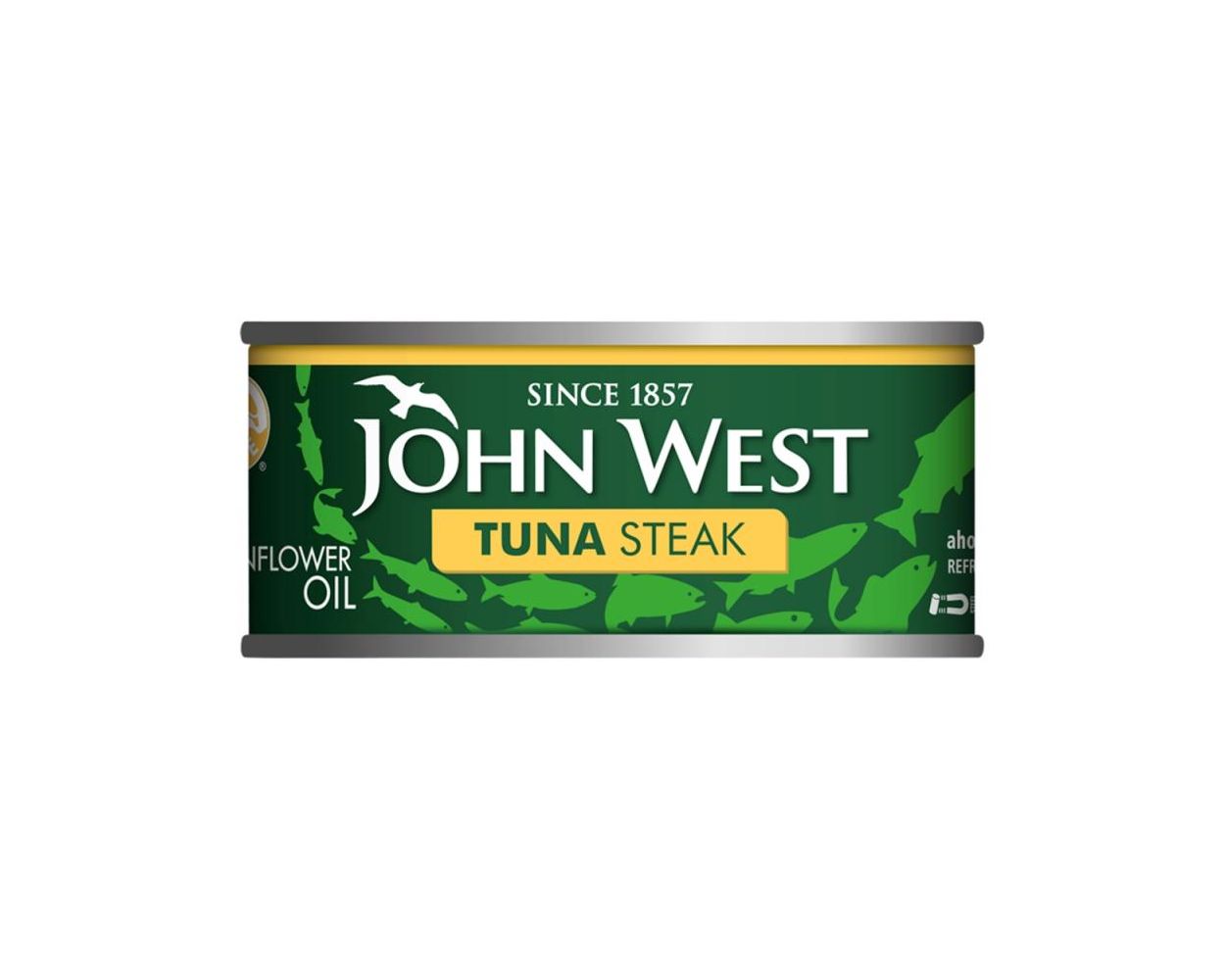 JOHN WEST TUNA STEAK IN OIL 12x160GRM