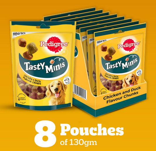 PEDIGREE Tasty Minis Chicken & Duck (8 x 130g Packs)