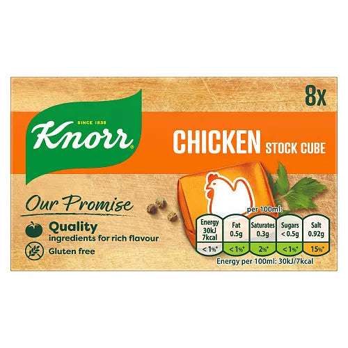 KNORR STOCK CUBES CHICKEN 8S 12x80 G