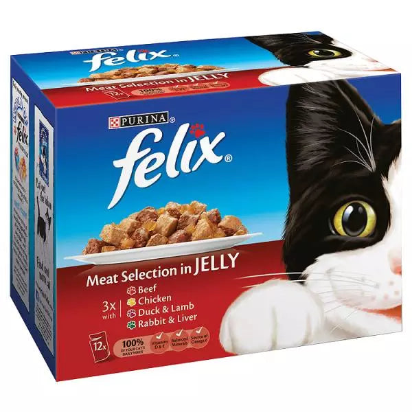 FELIX MEAT POUCH IN JELLY 5 12PACK 4x100GRM