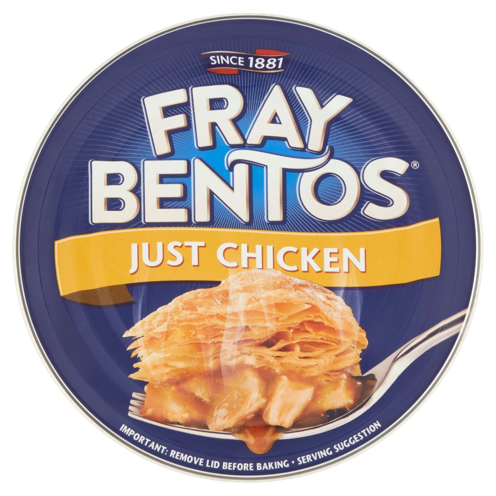FRAY BENTOS JUST CHICKEN PIES 6x425GRM