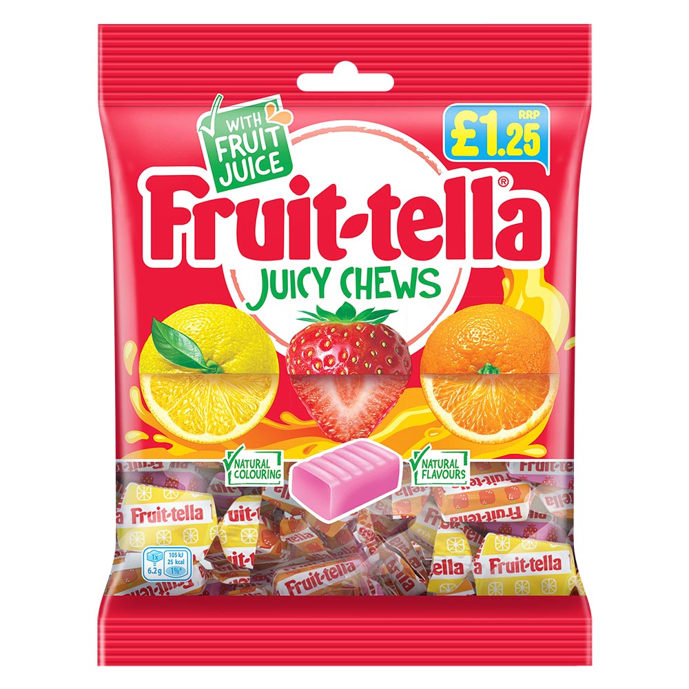 FRUITTELLA JUICY CHEWS BAG 12x135GRM