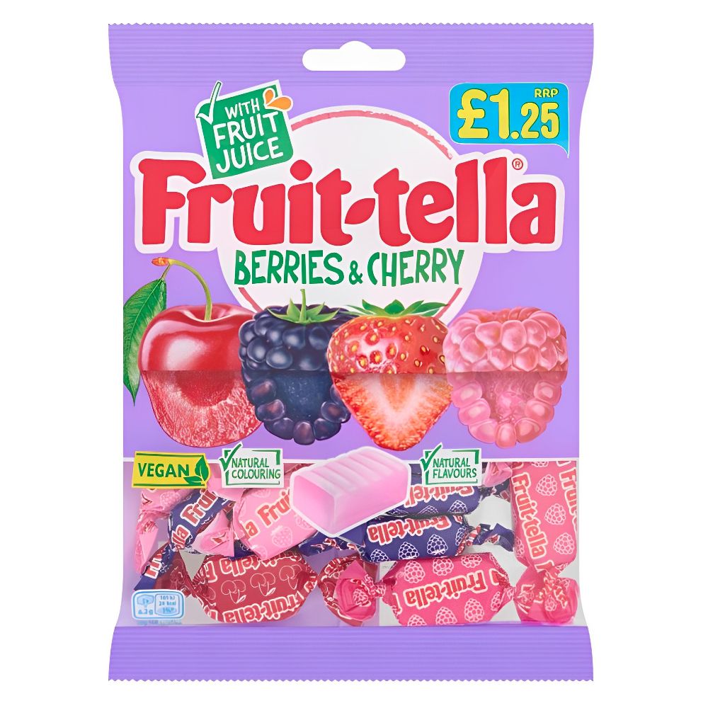 FRUITTELLA BERRIES & CHERRY VEGAN 12x135G