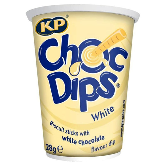 KP CHOCOLATE DIPS WHITE 12x28GMS