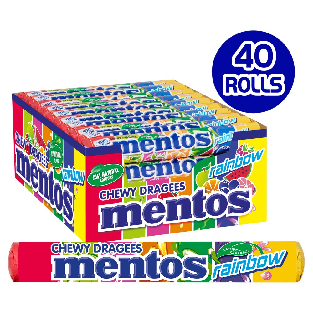 MENTOS RAINBOW ROLLS 40x38GRM