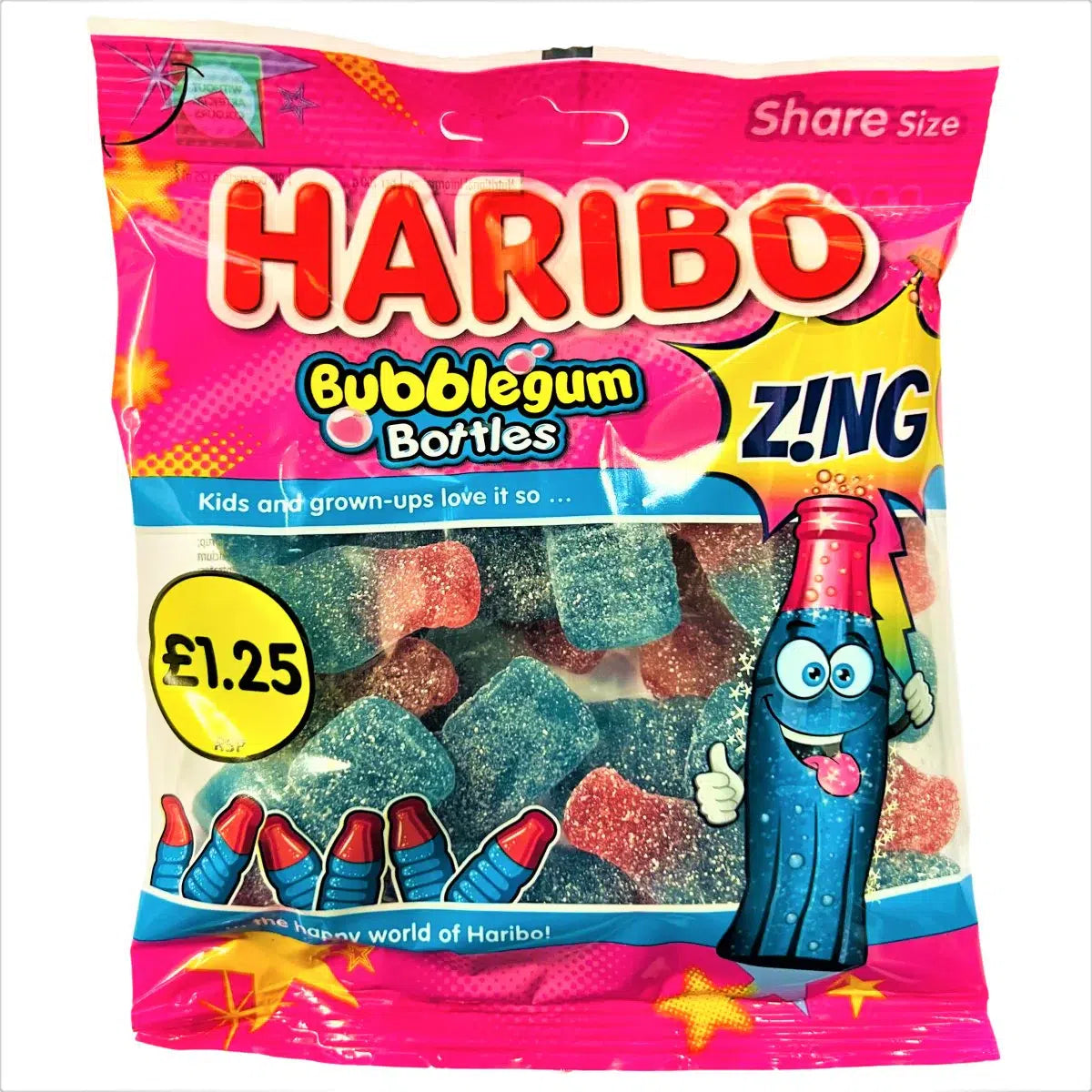 HARIBO BUBBLEGUM ZING BOT 12x140G