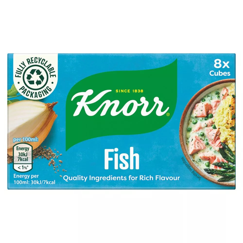 KNORR STOCK CUBES FISH 8S 12x80G