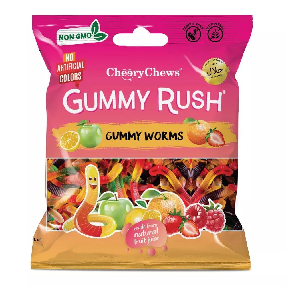 GUMMY RUSH WORMS 4x12x90G