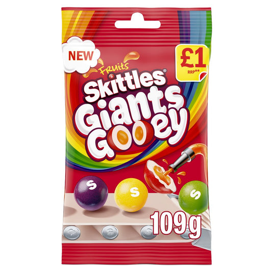 CONFECTIONERY CHOCOLATES SKITTLES GIANTS GOOEY 14x109G
