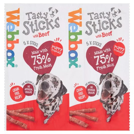 WEBBOX LARGE DOG STICKS BEEF 18x5PK