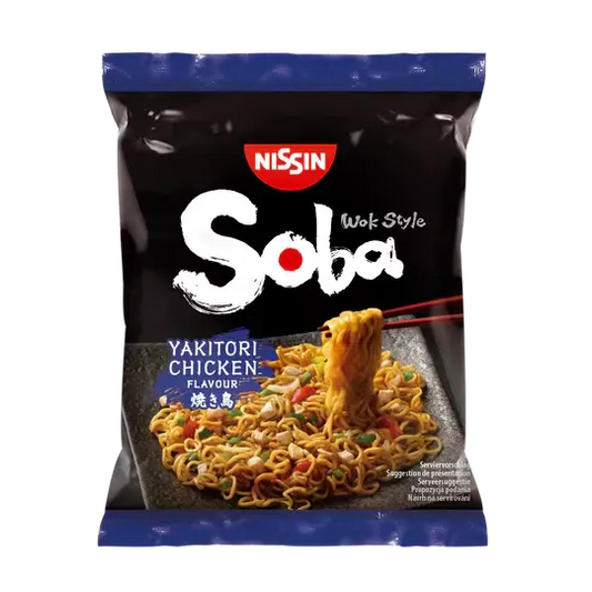 NISSIN SOBA NOODLES YAKITORI BAG 9x109GM