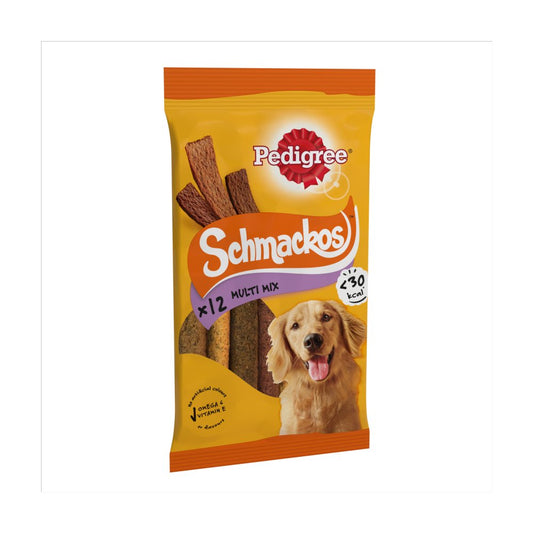 PEDIGREE SCHMACKOS TREATS MULTI 12PK 18x86GRM