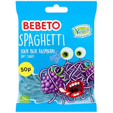 BEBETO SPAGHETTI FIZZY BLUE RASP  20x70GRM