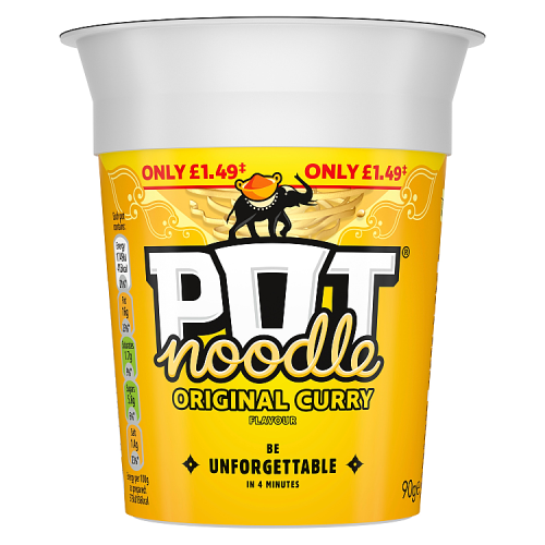 POT NOODLE ORIGINAL CURRY 12x90GRM