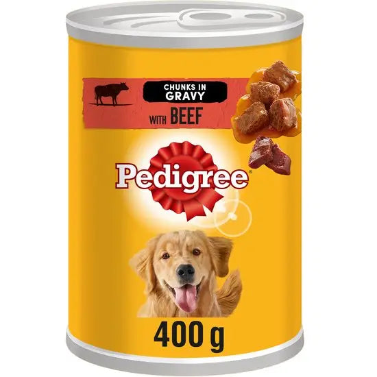 PEDIGREE Beef in Gravy Can (12 x 400g Packs)