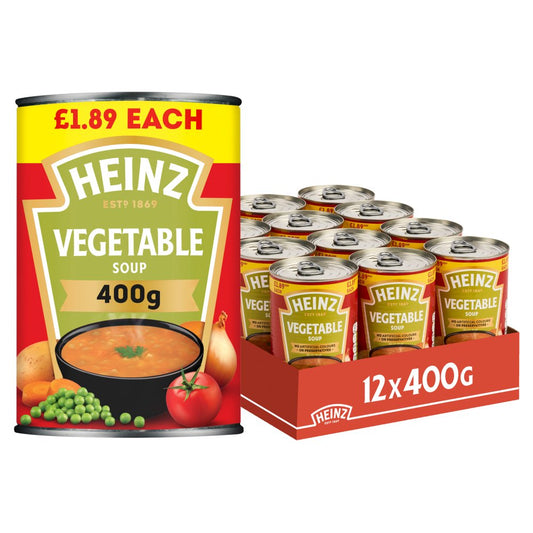 HEINZ VEGETABLE SOUP 12x400GRM