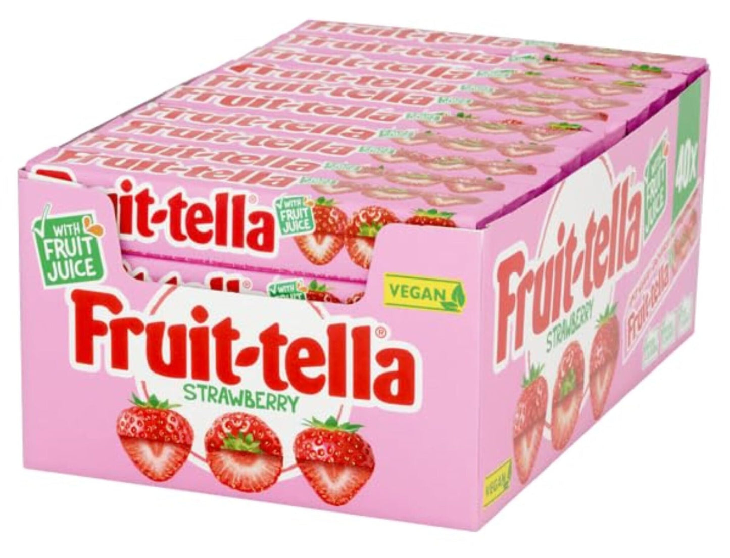 FRUITTELLA WITH FRUIT JUICE STRAWBERRY STICK 40x41G