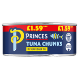 PRINCES TUNA CHUNKS IN SUNFLOWER OIL  12x145GRM