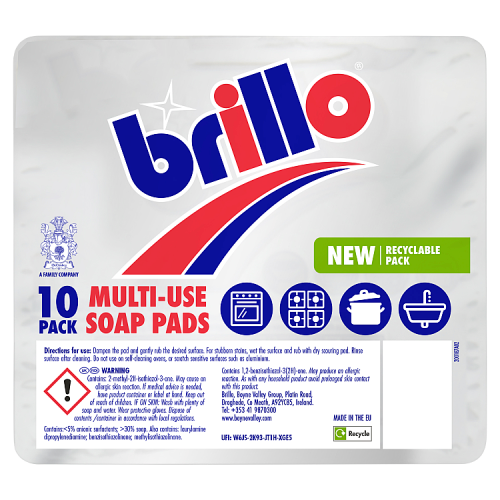 BRILLO S/PADS LARGE (12x6'S)