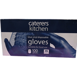 CK VINYL BLUE GLOVES LARGE 10182 | 1 × 100 Gloves (Large)