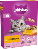 WHISKAS 1+CAT COMPLETE DRY WITH CHICKEN 6x300GRM