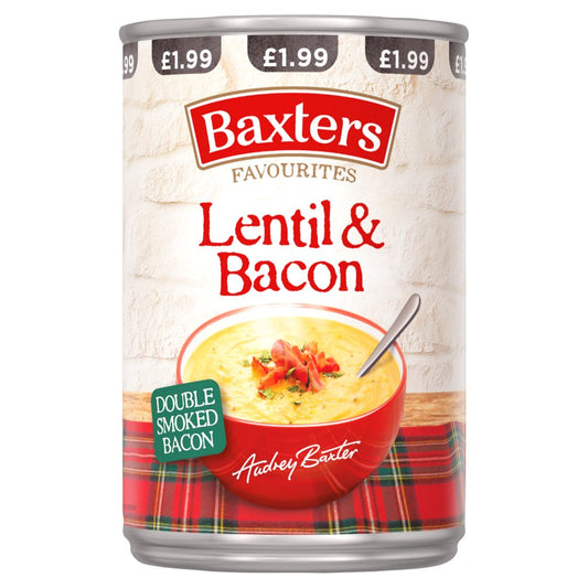 BAXTERS LENTIL&BACON SOUP  12x400GRM