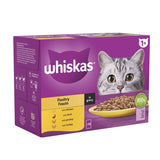 WHISKAS 1+CAT POULTRY FEAST IN GRAVY 4x85G