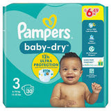 PAMPERS BABY DRY SIZE 3 NAPPIES