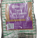 LIFESTYLE 5PK TERRY TEA TOWEL