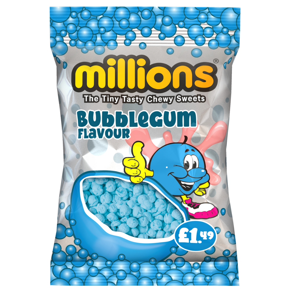 MILLIONS BUBBLEGUM BAGS  12x110G
