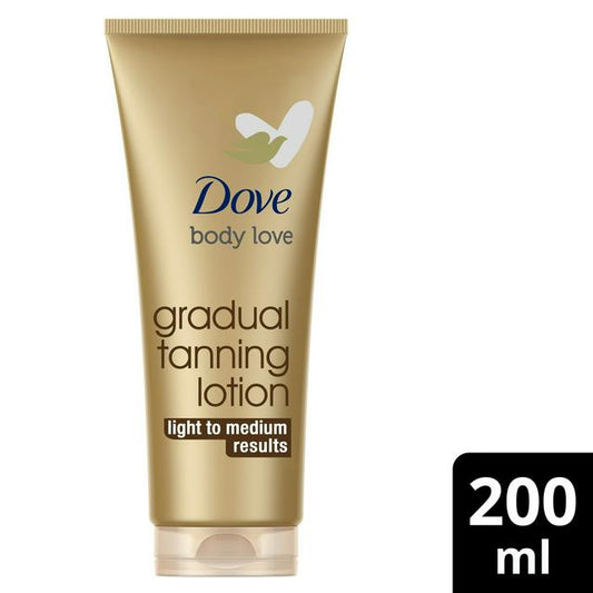 Dove Summer Revived Gradual Tanning Lotion Light Medium Hydrates Skin & Builds Natural Glow 200ml