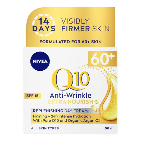 Nivea Q10 Power Anti-Wrinkle 60+ Day Cream Moisturiser 50ml