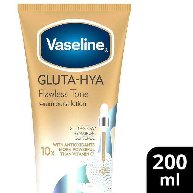 Vaseline Gluta Hya Flawless Tone Serum Burst Body Lotion Moisturiser 200ml