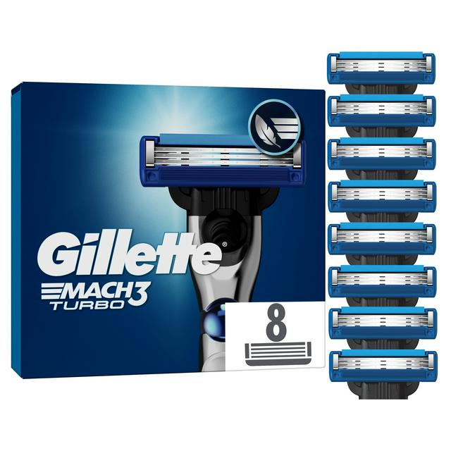 Gillette Mach 3 Turbo Razor Blades x8  Add