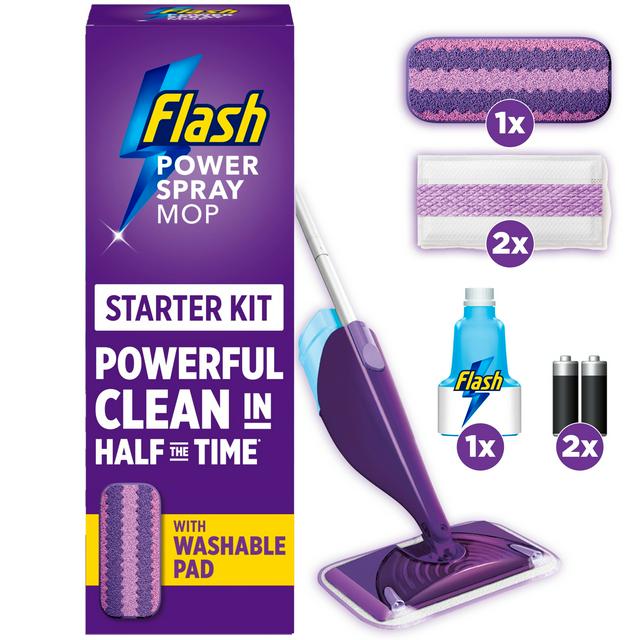 Flash Power Spray Mop Floor Cleaner All in One Starter Kit