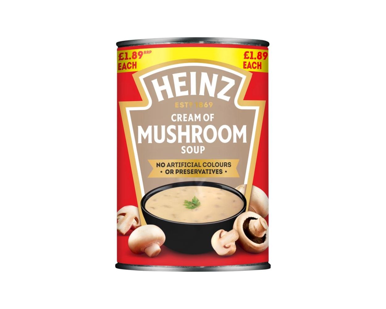 HEINZ MUSHROOM SOUP 12x400GRM