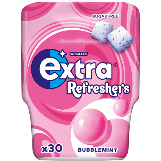 WRIGLEYS EXTRA REFRESHER’S SF BUBBLEMINT BOT 6x30'S