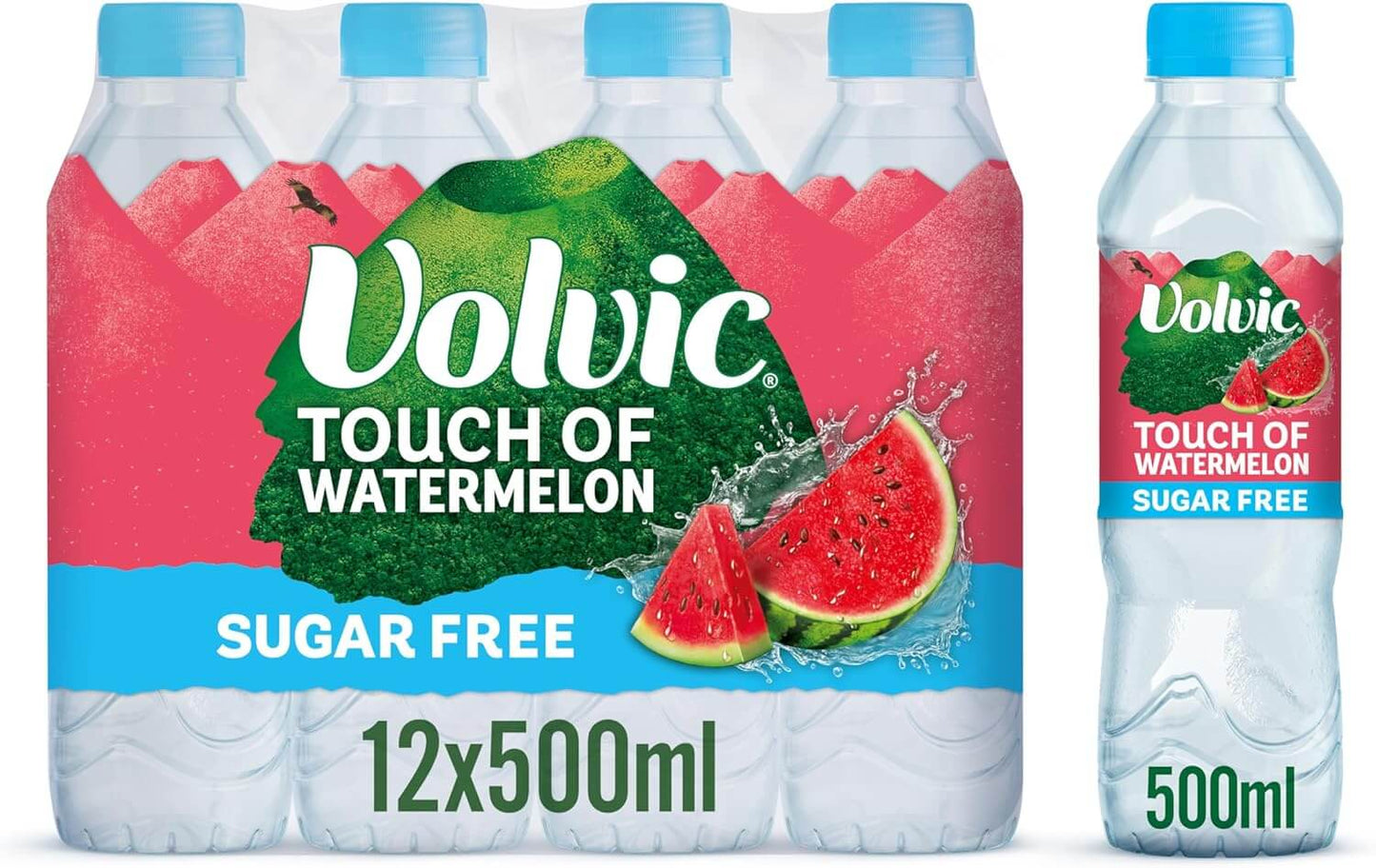 VOLVIC TOUCH OF FRUIT WATERMELON SUGAR FREE 12x50CL