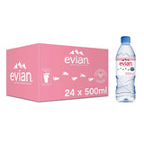EVIAN NATURAL MINERAL WATER 24x500ML