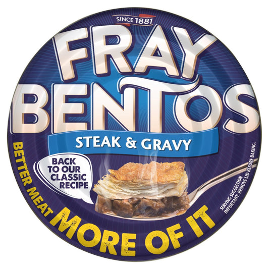 FRAY BENTOS STEAK & GRAVY PIE 6x425G