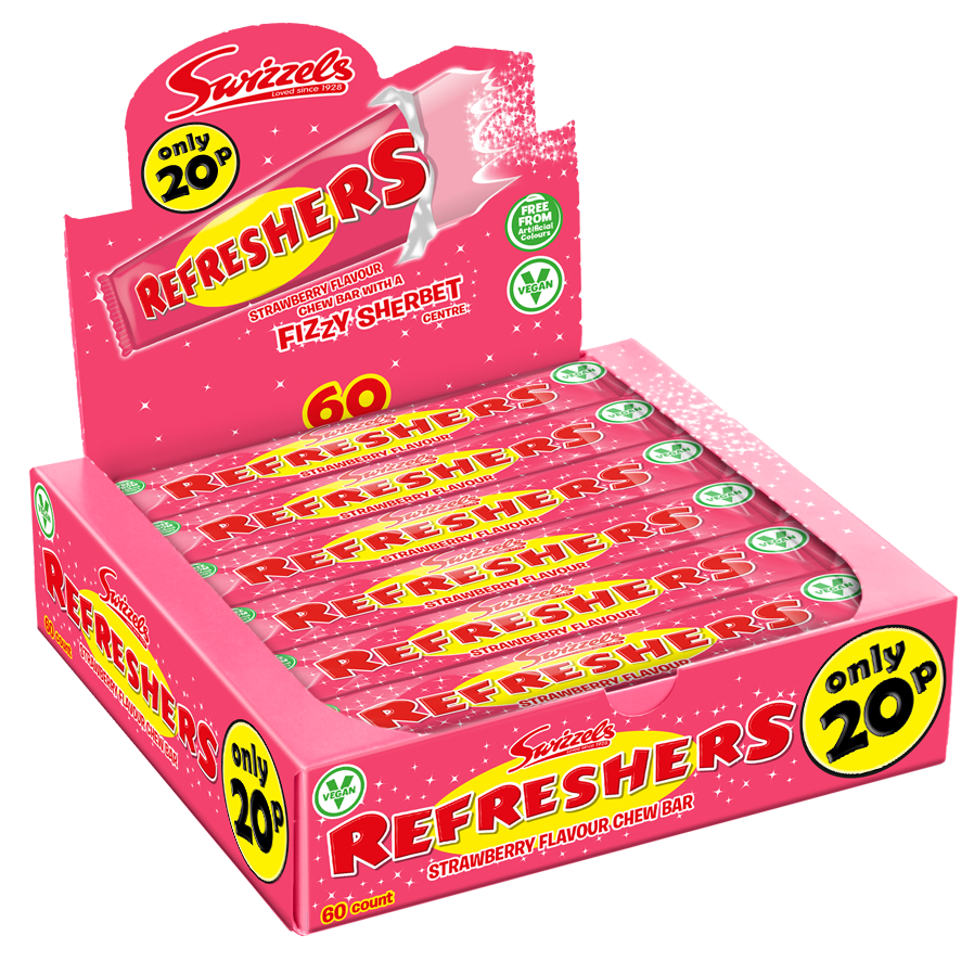 SWIZZELS REFRESHERS BAR STRAWBERRY 60x60S